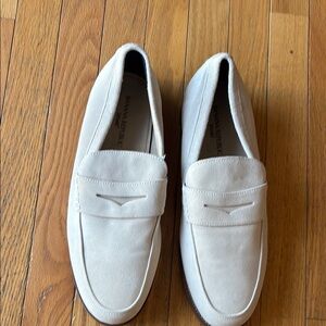 Banana Republic Men's White Suede Loafers